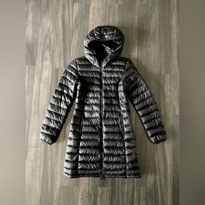 Aritzia Tna Long Black Puffer Coat